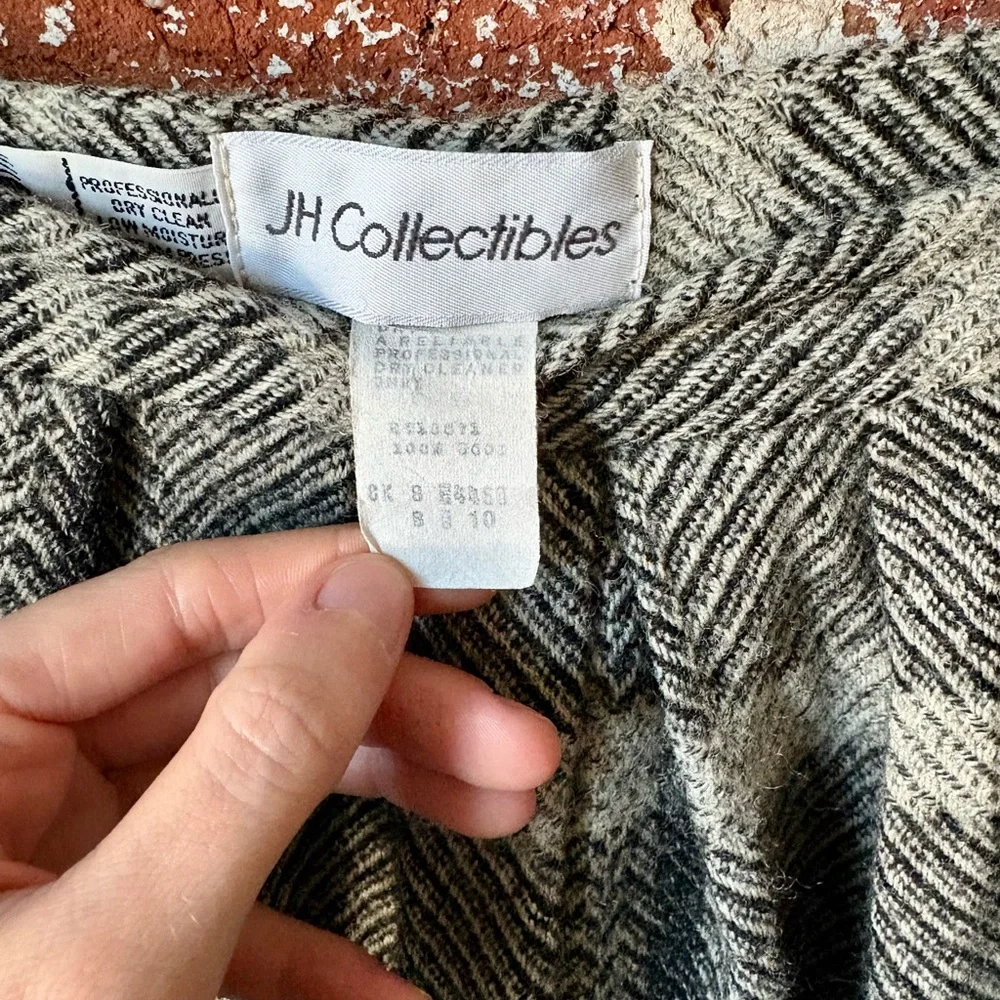 Vintage 80s/90s JH Collectibles minimalist academia wool skirt - Picture 5 of 7